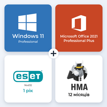 Комплект &laquo;Початок роботи&raquo;: Windows 11 Pro + Office 2021 + ESET + VPN start-bundle-win11-office2021-eset-hma фото
